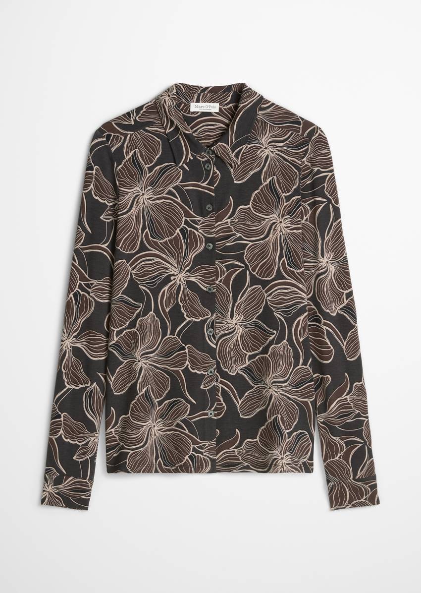 Regular jersey print blouse from LENZING™ ECOVERO™