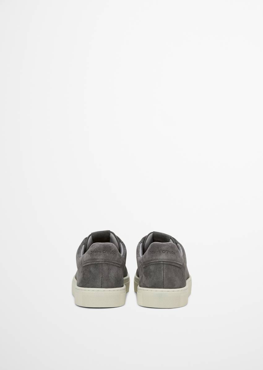 Cup sole sneaker made from soft suede