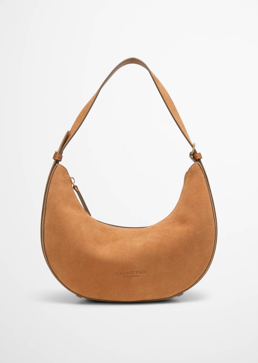 Crossbody bag small made from soft suede