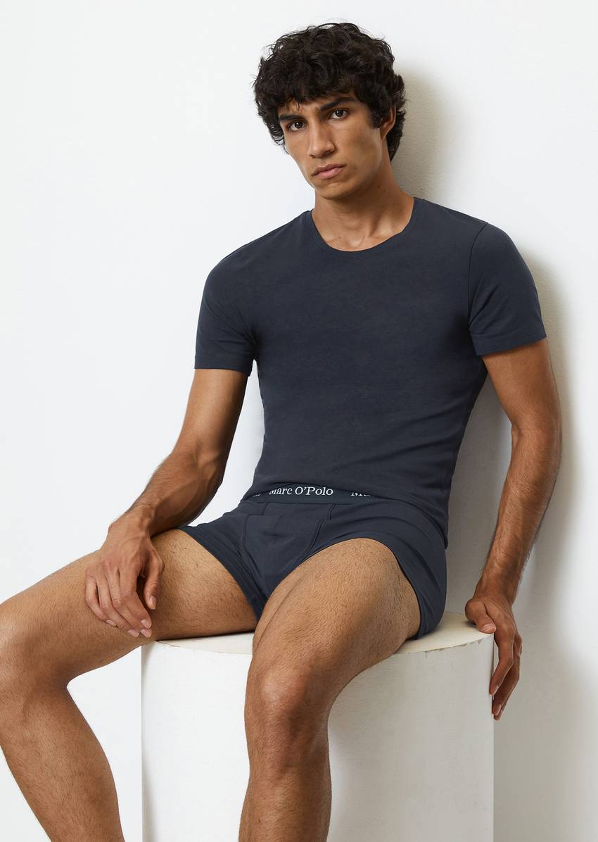 Lounge t-shirt with round neckline In set of 2