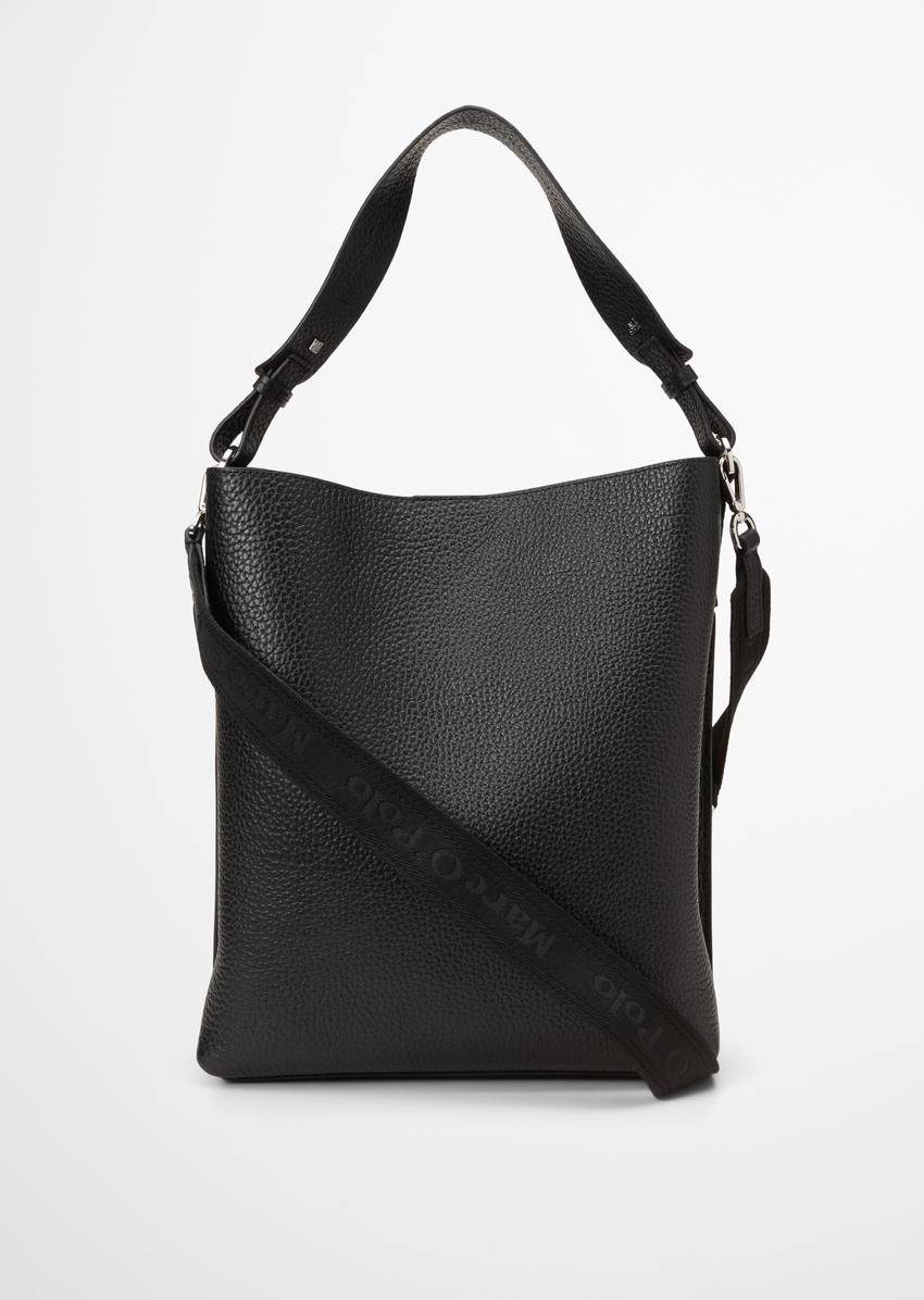 Hobo bag medium made from grained cowhide