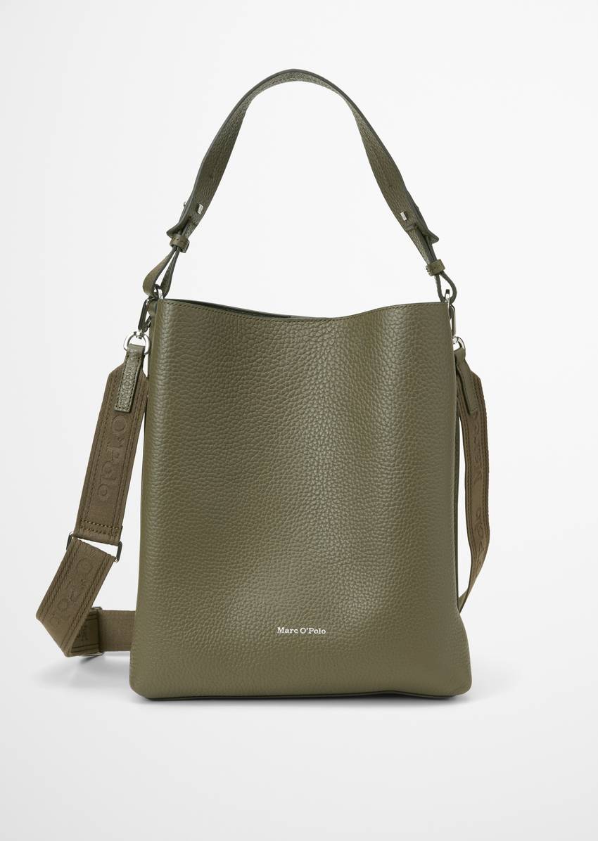 Hobo bag medium made from grained cowhide