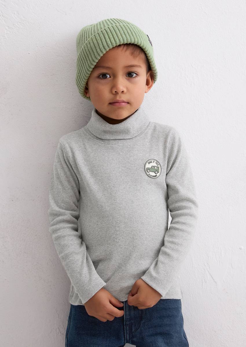 KIDS-BOYS longsleeve with yarn-dyed stripe pattern