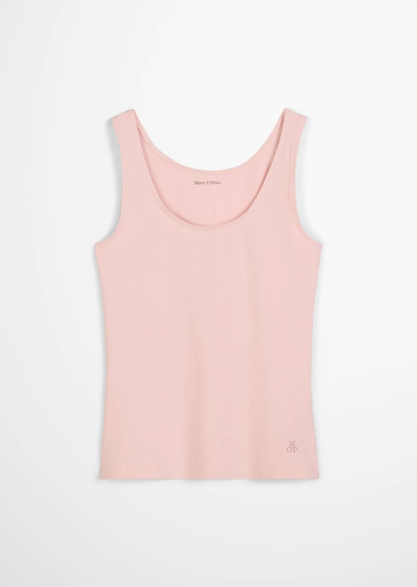 Lounge tank top made from an organic cotton blend