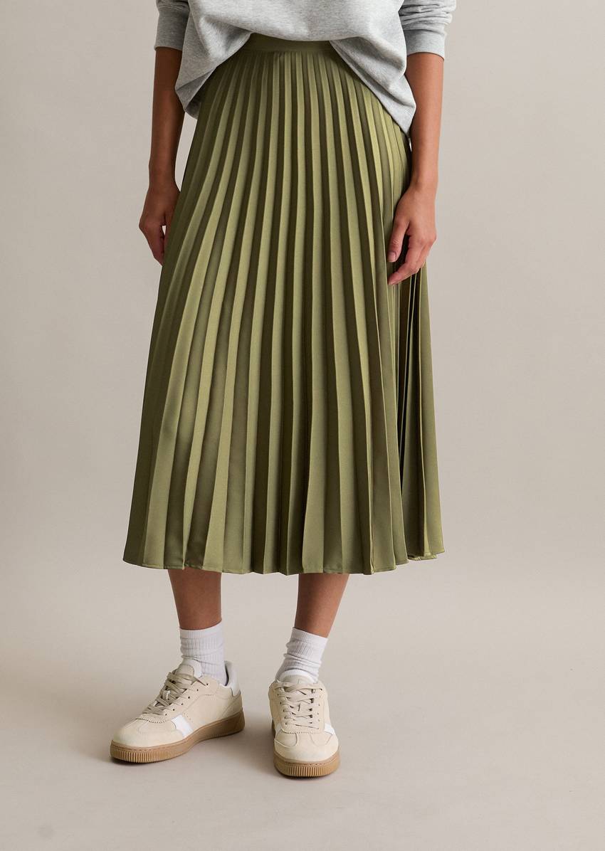Pleated skirt A-Shape made from recycled polyester