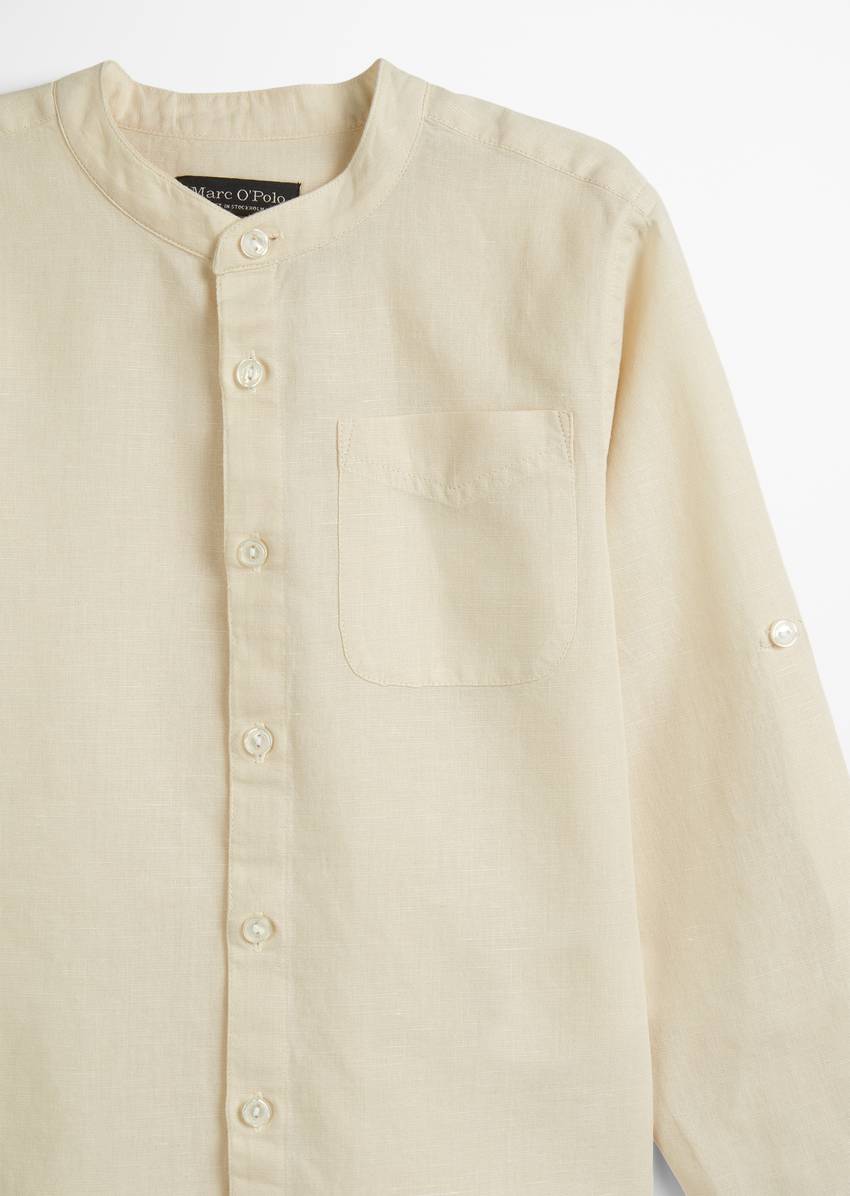 KIDS-BOYS shirt made from a cotton-linen blend