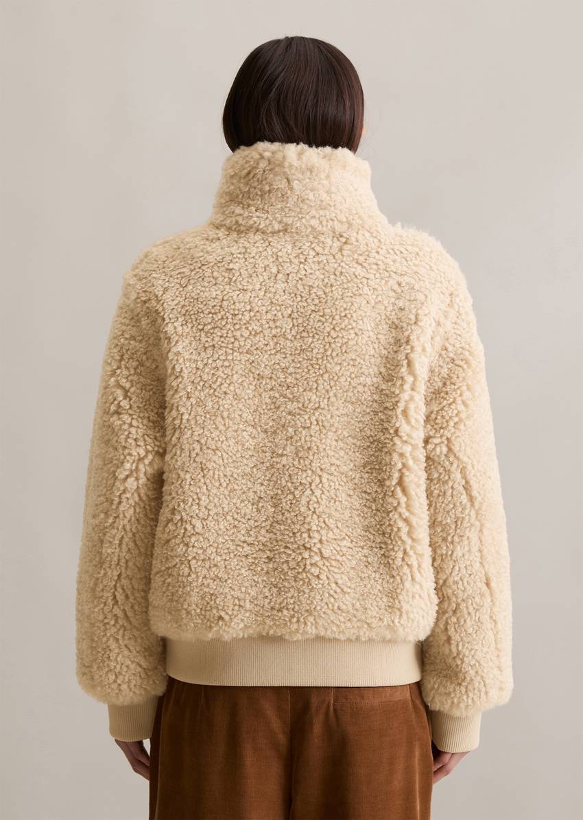 Teddy blouson regular made from soft curly plush