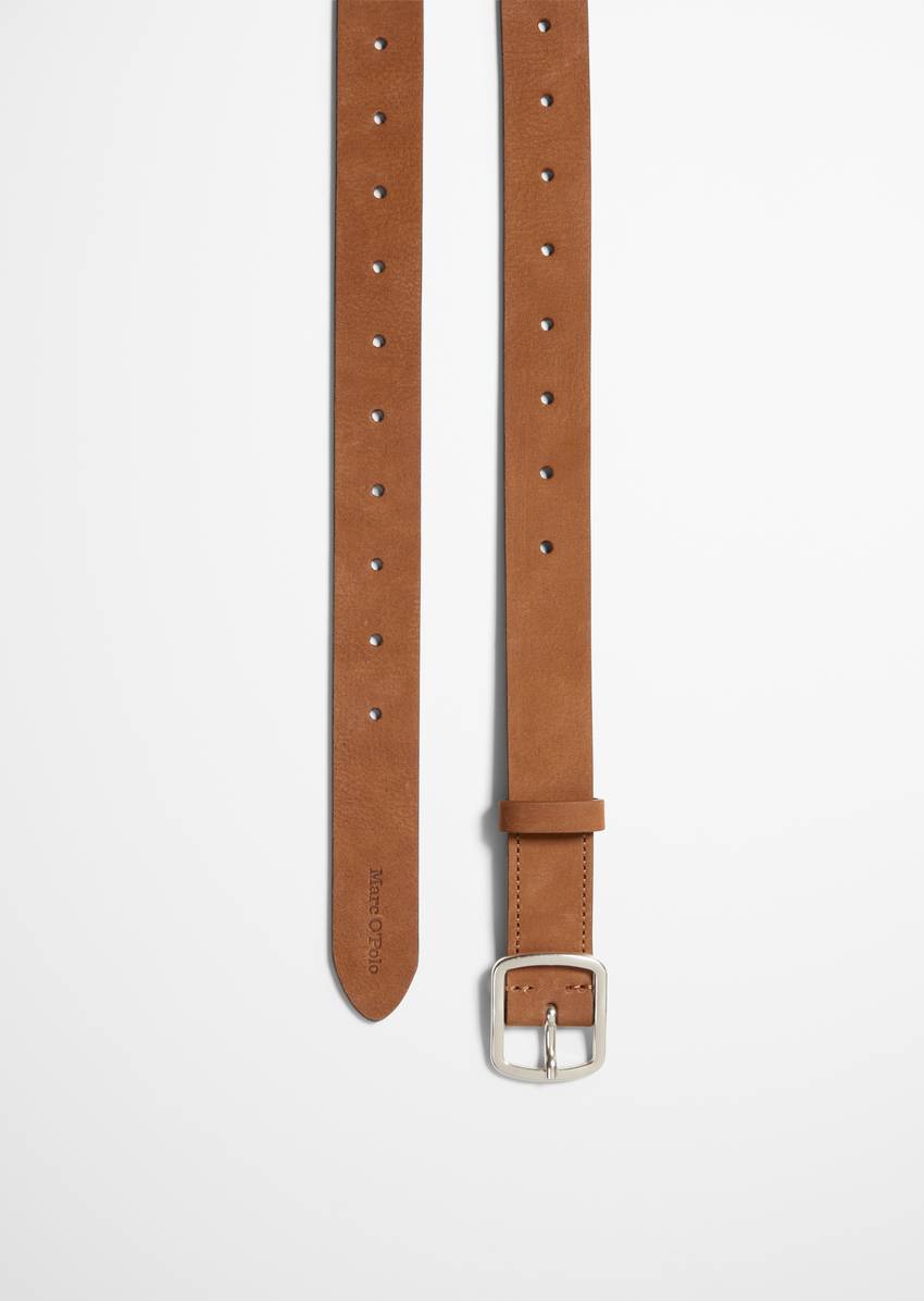 Belt made from soft nubuck cowhide