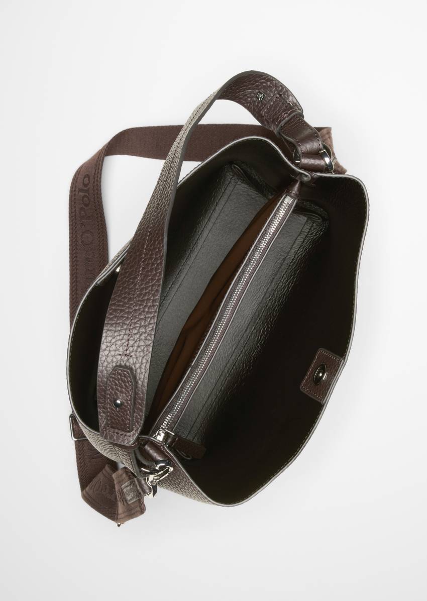 Hobo bag medium made from grained cowhide