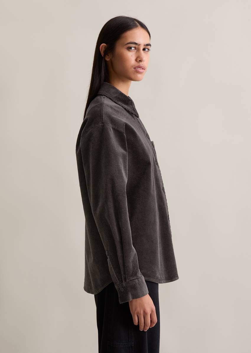 Relaxed blouse made from medium-weight corduroy stretch