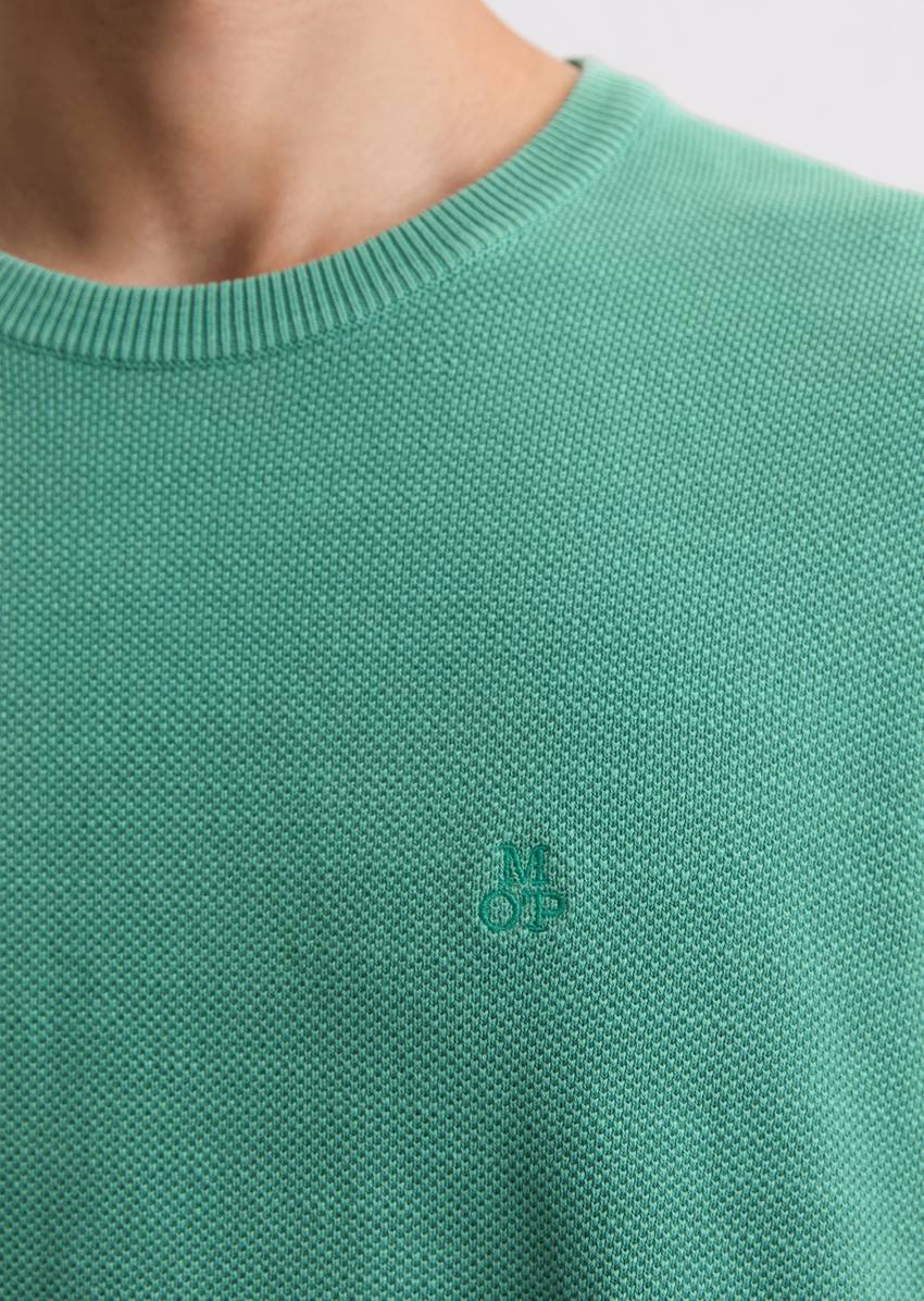 Sweater regular made from organic cotton piqué