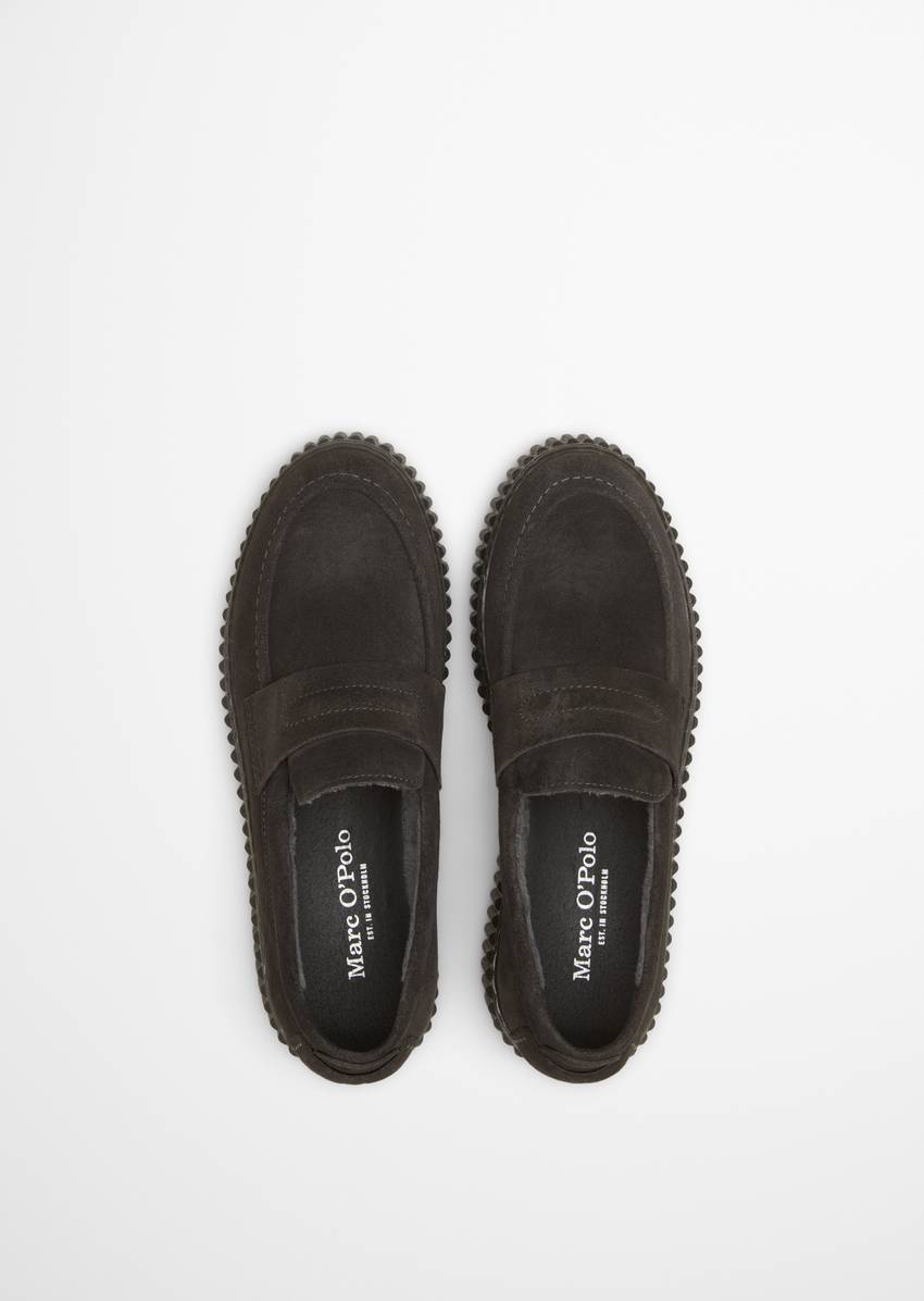 Penny loafer model Bianca with fluffy warm lining