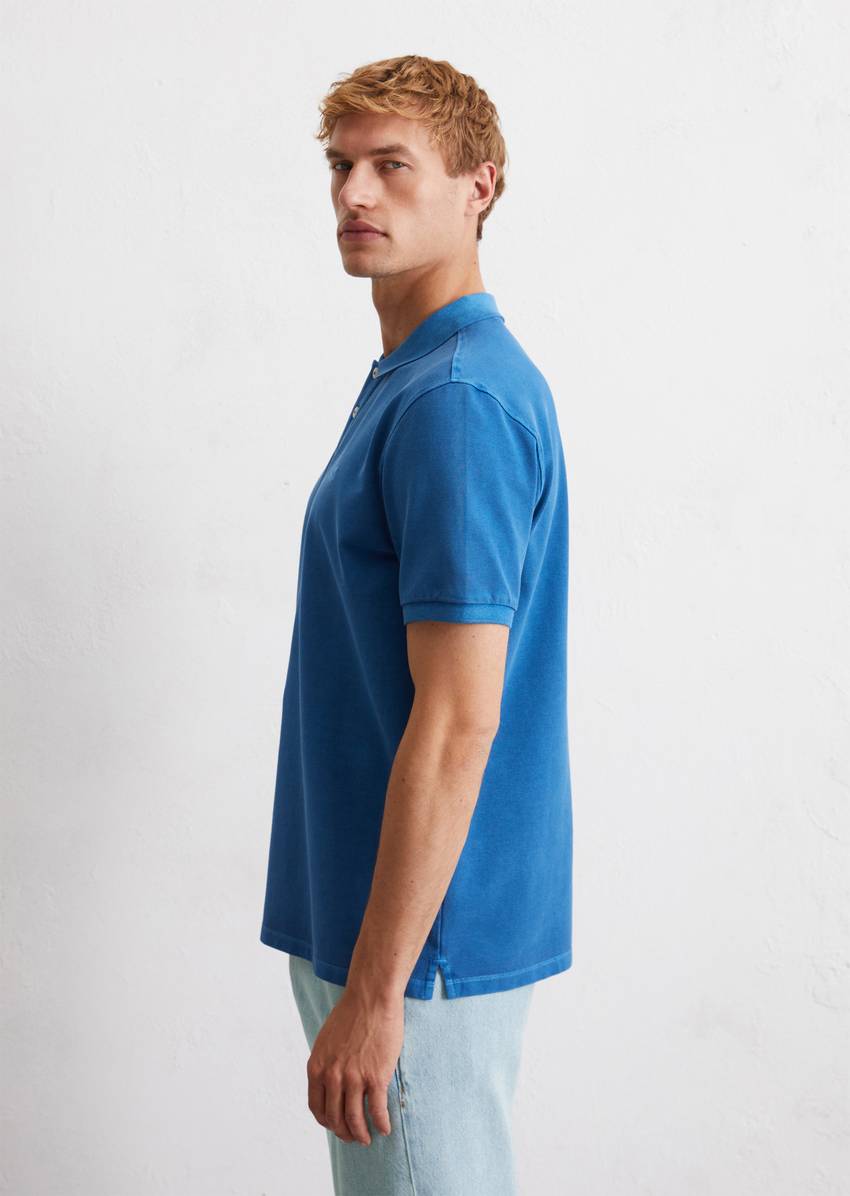 Piqué regular polo shirt made from organic cotton