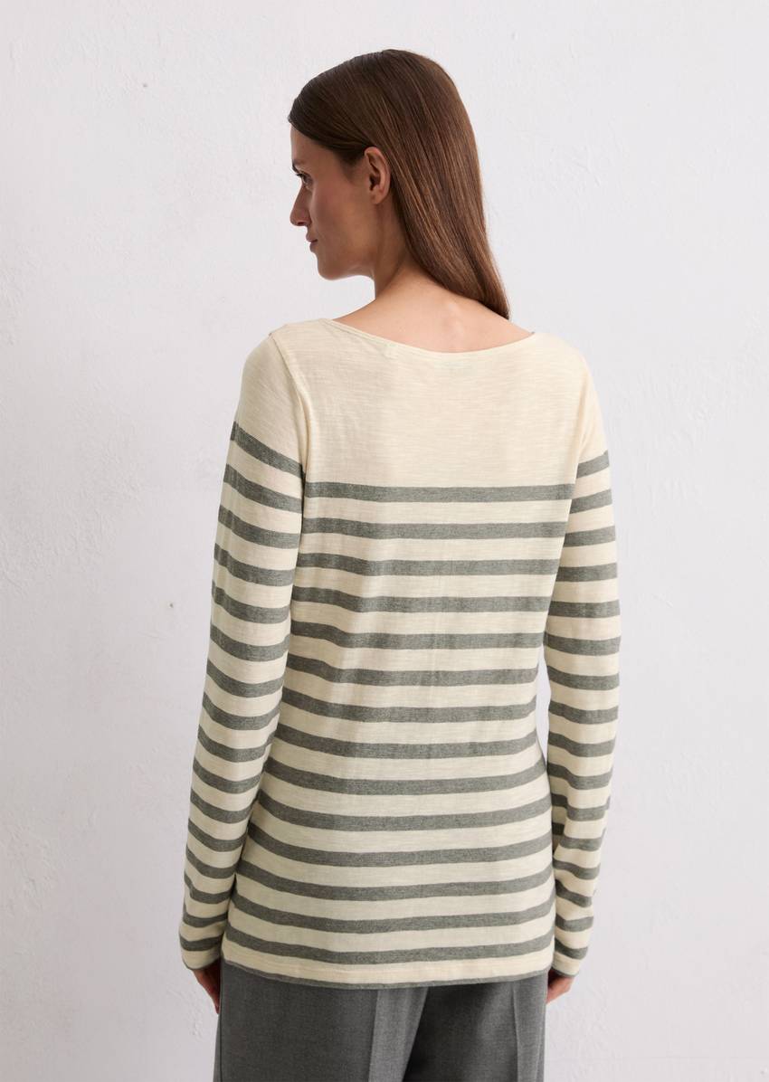 Striped longsleeve regular made from slub jersey