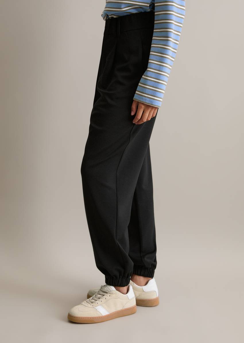Relaxed jersey pants made from interlock quality