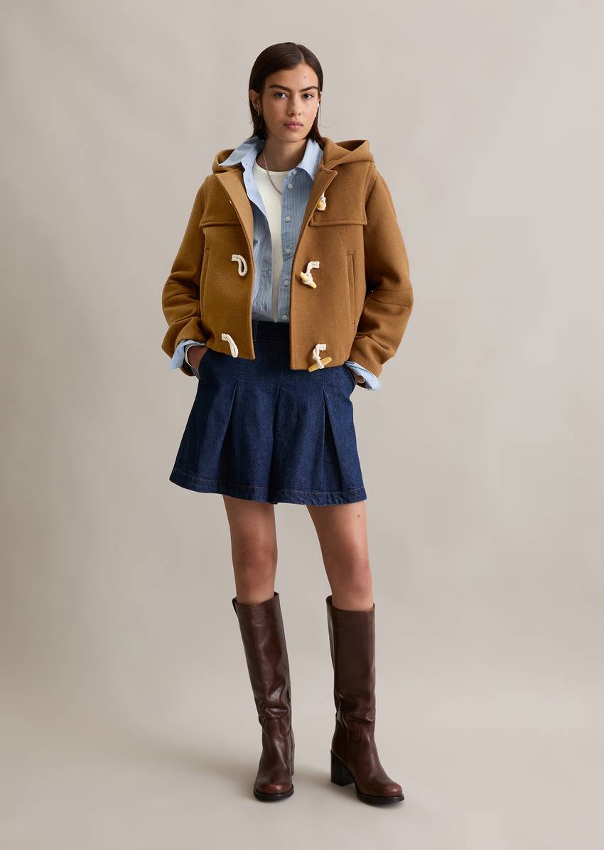 Duffle jacket regular with recycled wool