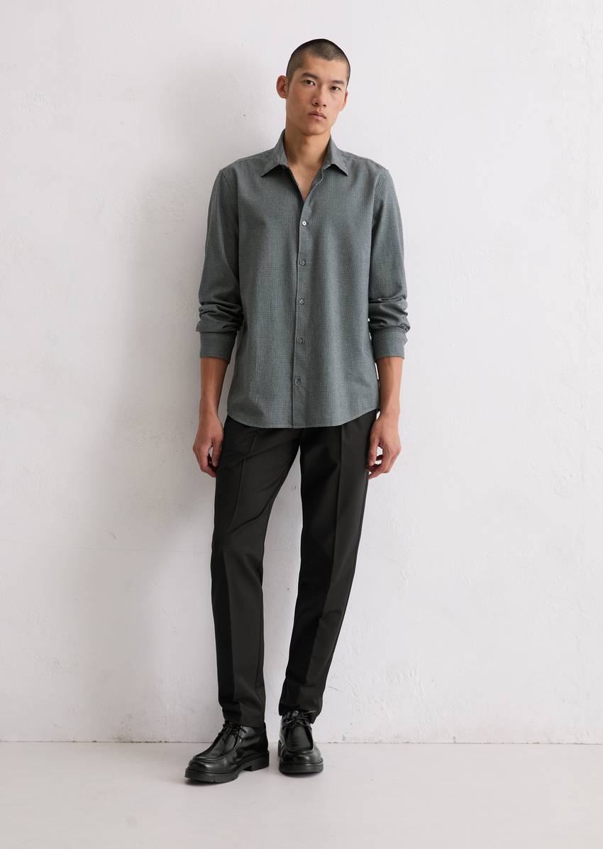 Shirt shaped made from organic cotton flannel