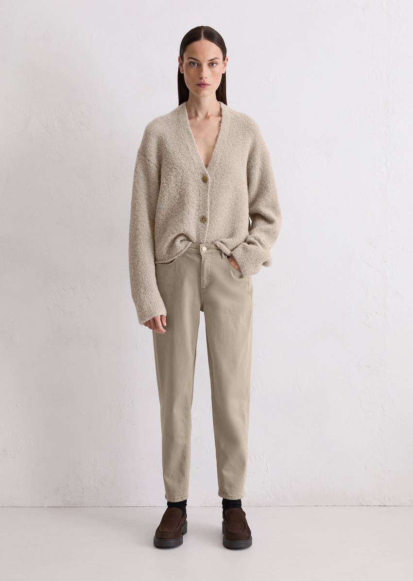 Bouclé cardigan regular made from a virgin wool/alpaca wool mix