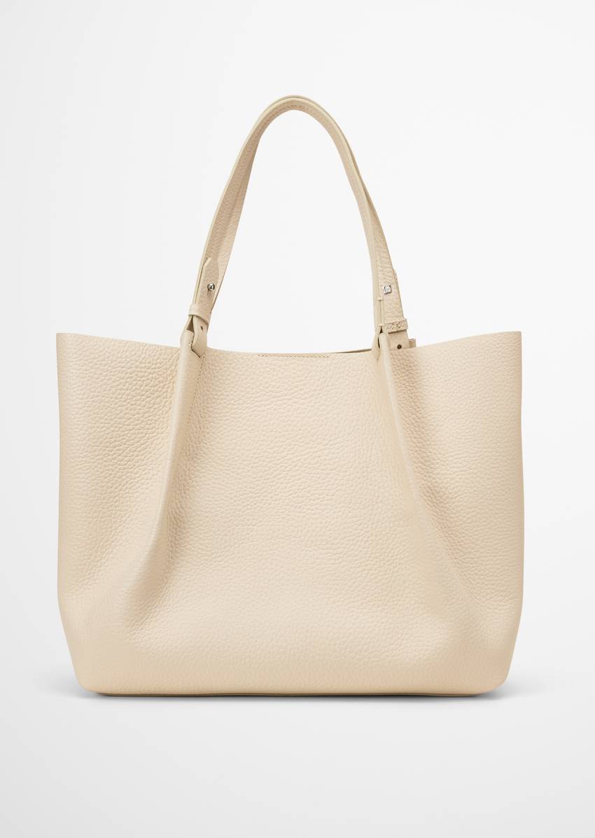 Shopper medium made from grained cowhide