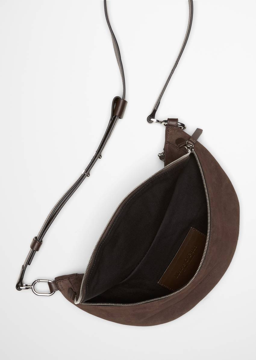 Fanny pack made from soft suede cowhide