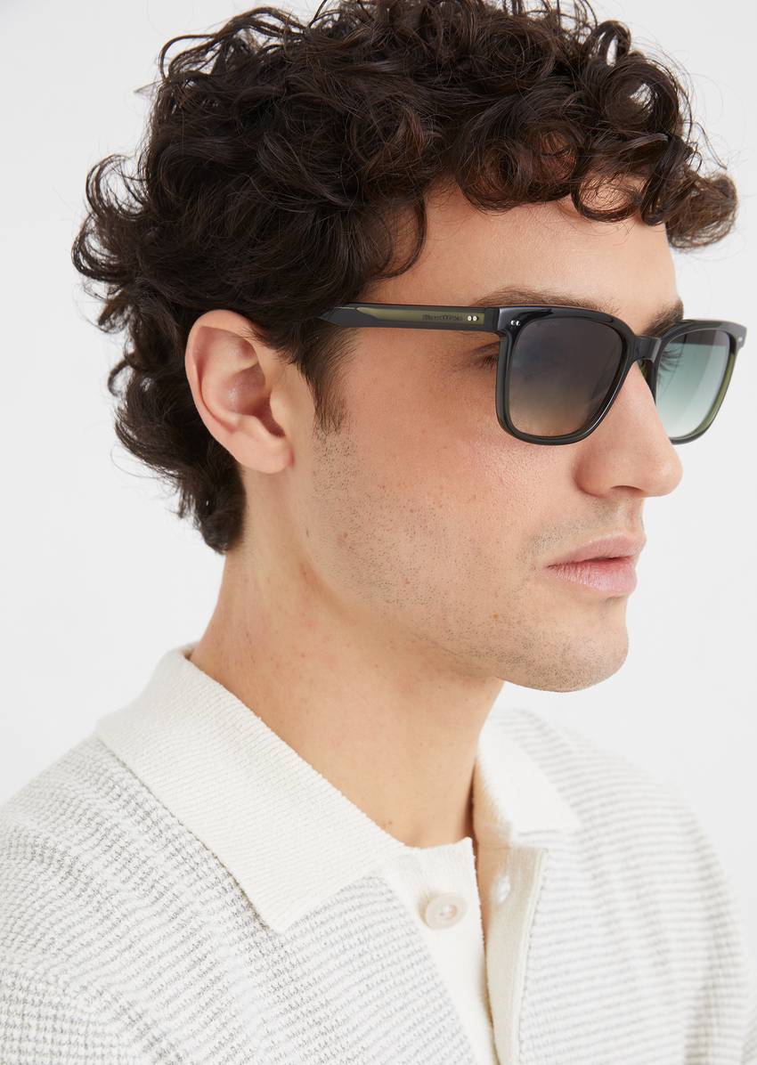 Men's sunglasses made from organic acetate