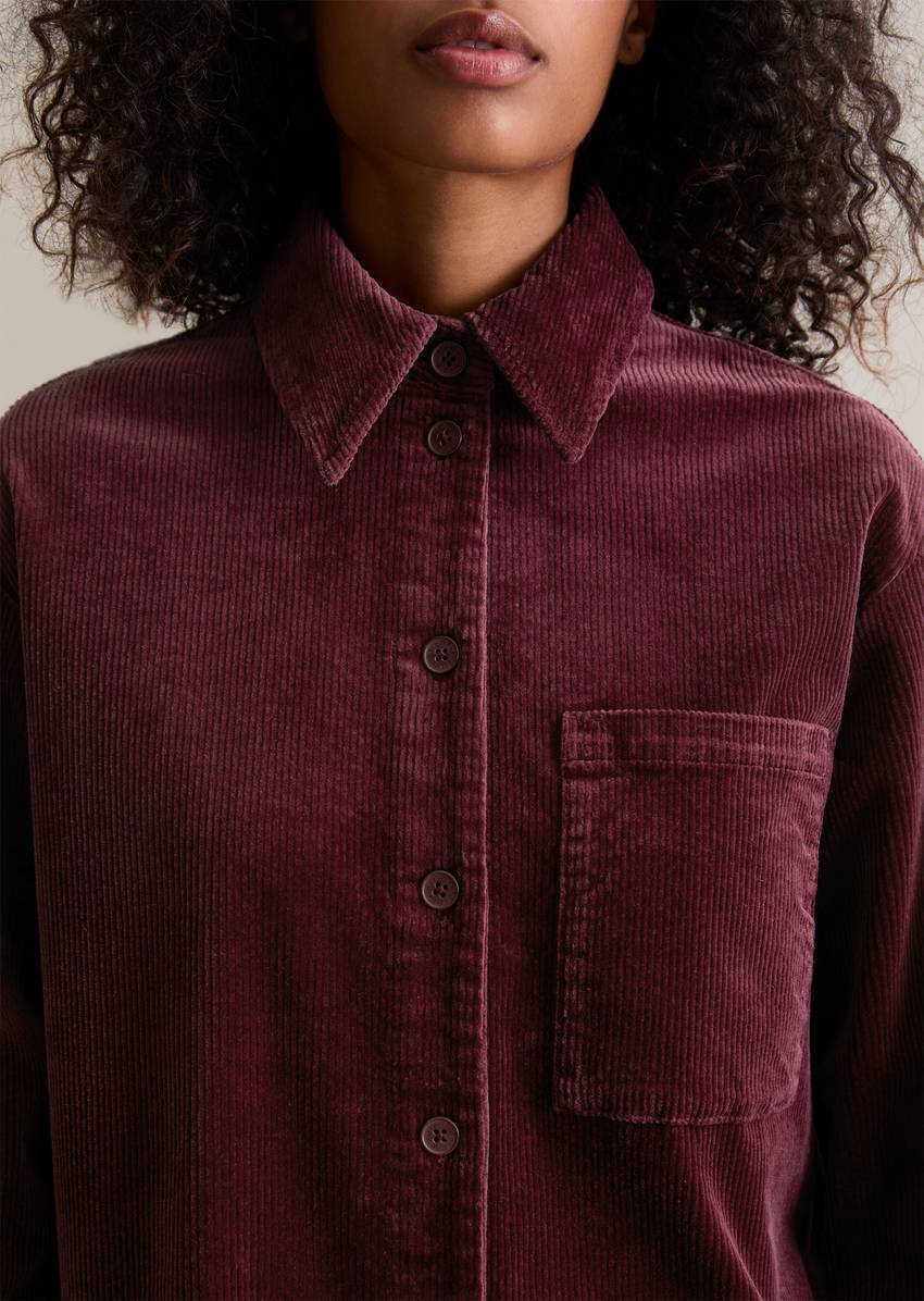 Relaxed blouse made from medium-weight corduroy stretch