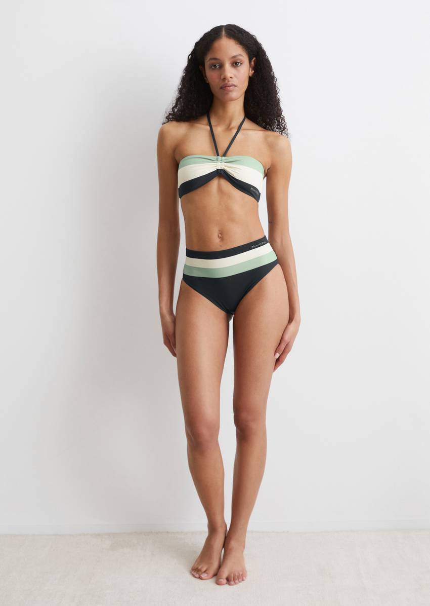 Bikini briefs high waist made from recycled material