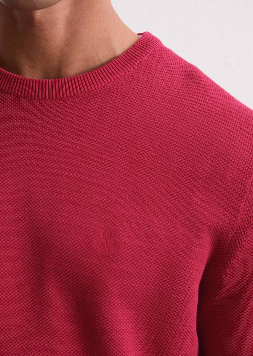 Sweater regular made from organic cotton piqué