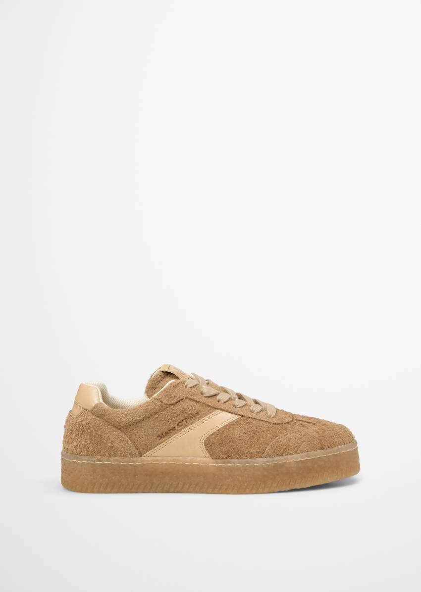 Sneaker made from soft suede