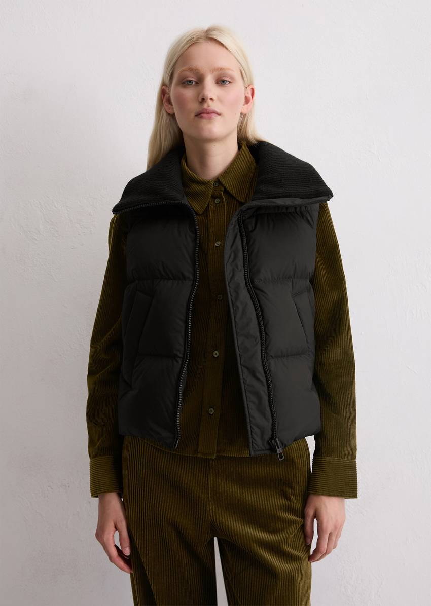 Down vest with certified down filling