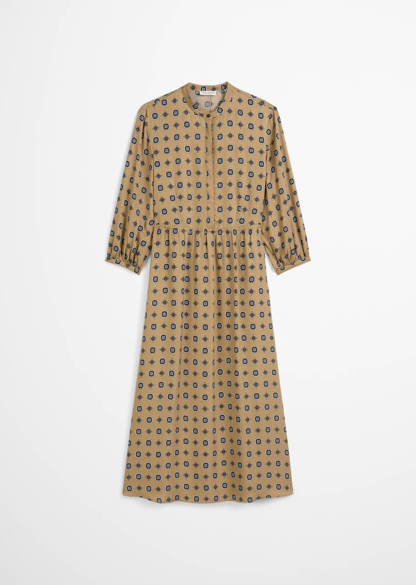 Dress shaped made from flowing viscose twill