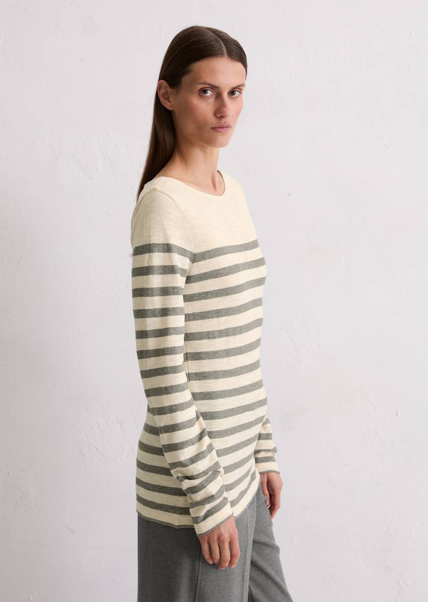 Striped longsleeve regular made from slub jersey