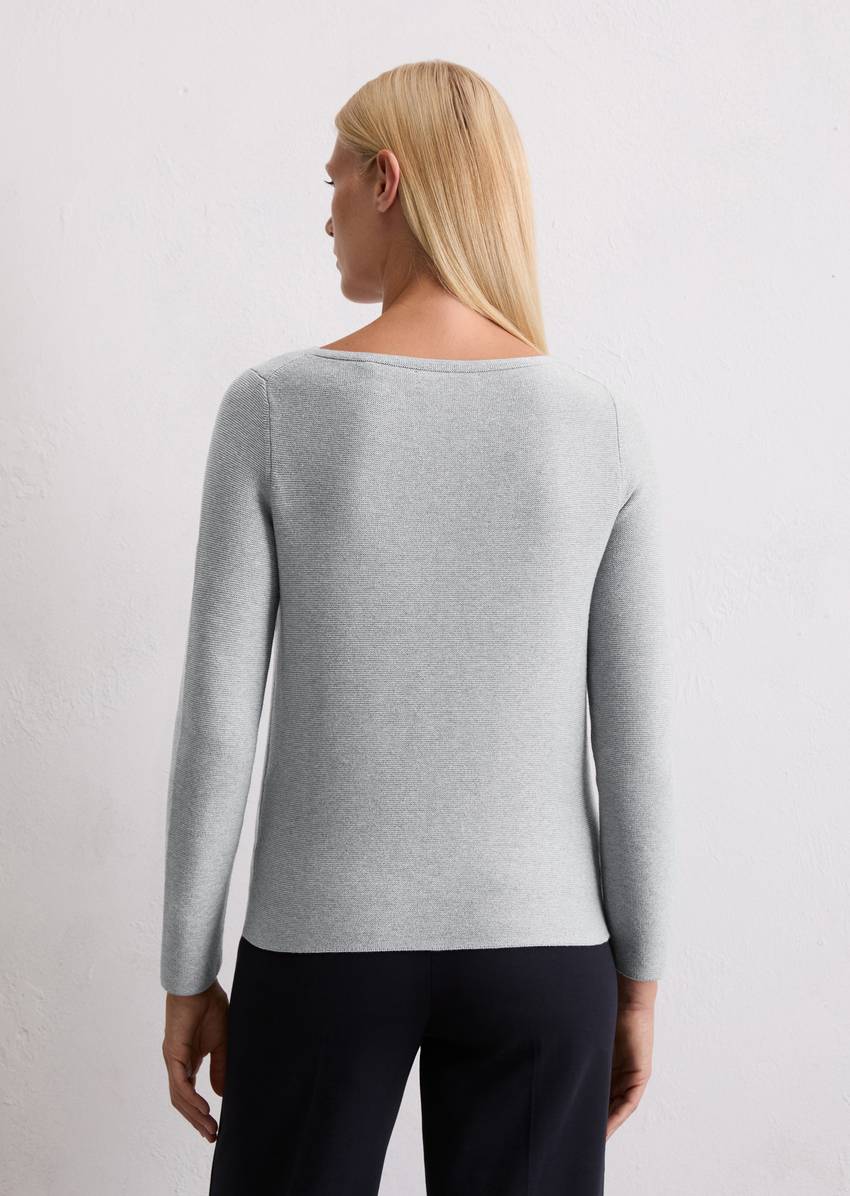 Sweater slim made from organic cotton
