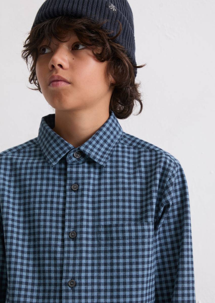 TEENS-BOYS shirt made of cotton in a flannel look