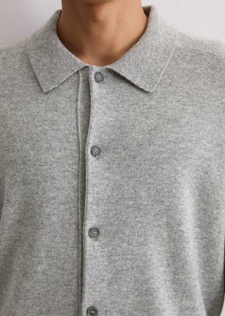 Shirt cardigan regular made from the finest cashmere