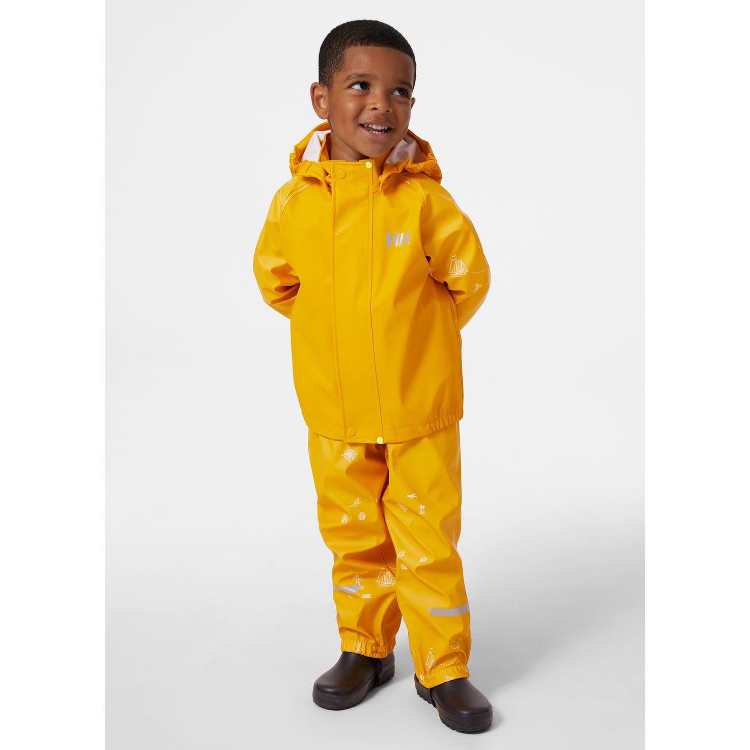 KIDS' BERGEN 2.0 PU RAINSET AOP