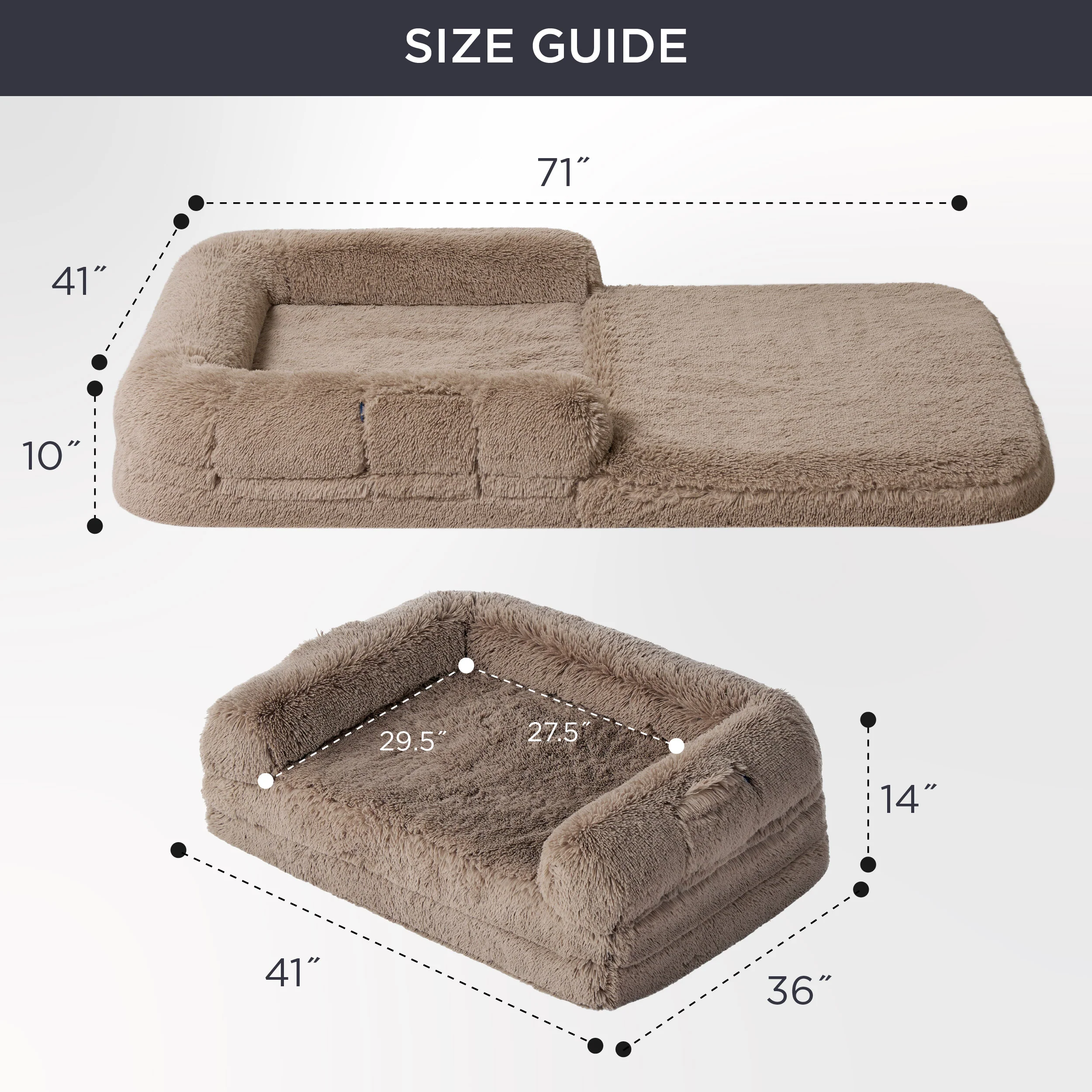 Foldable Human Dog Bed