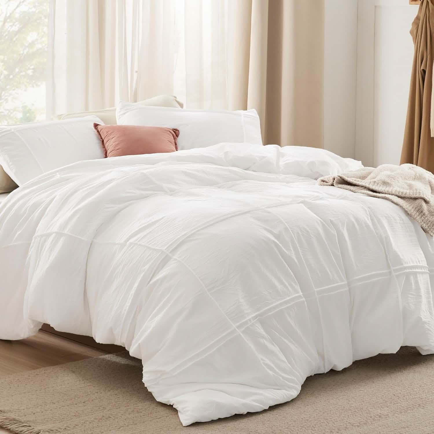 GentleSoft® Striped Tufted Embroidery Duvet Cover Set