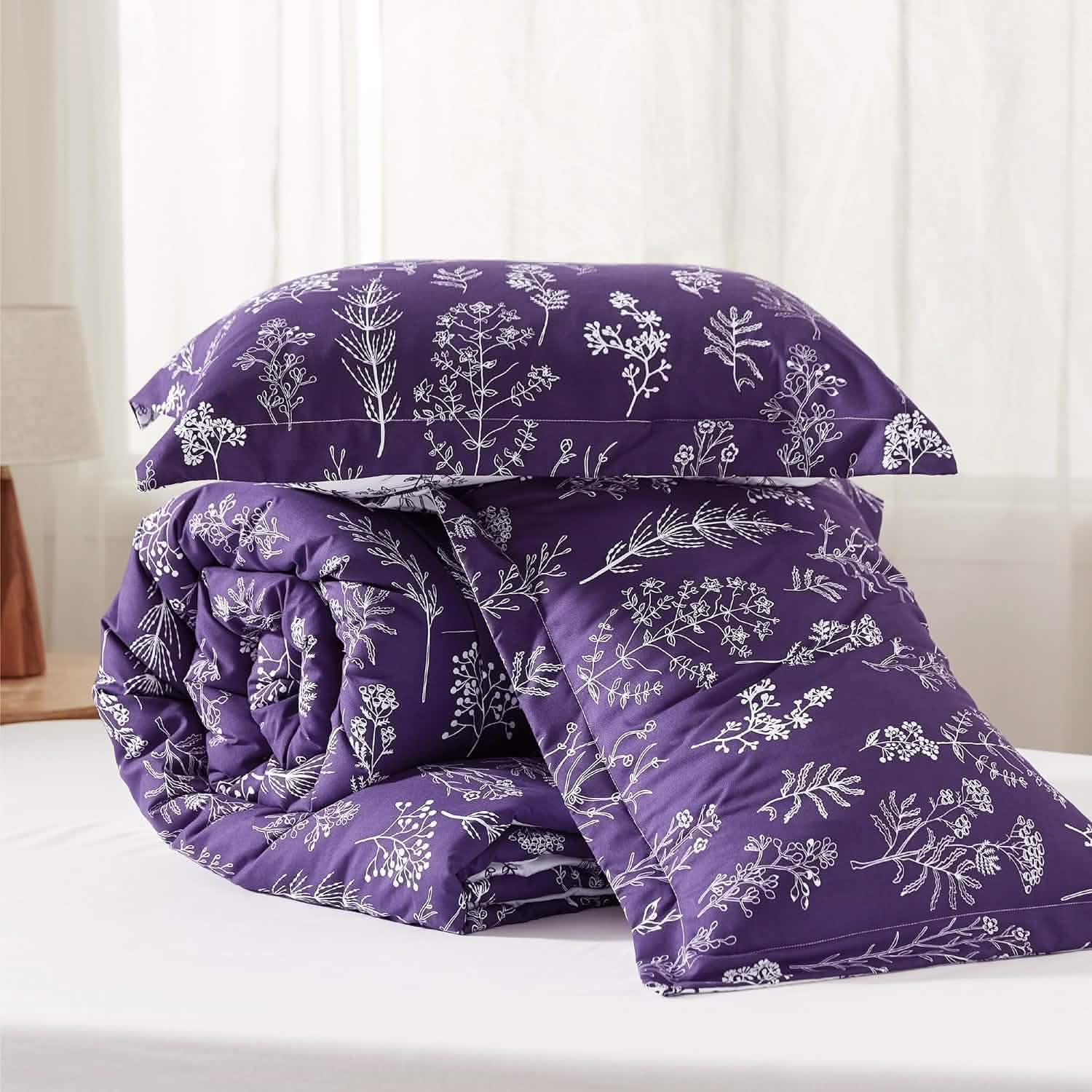 GentleSoft® Reversible Floral Print Comforter Set-2