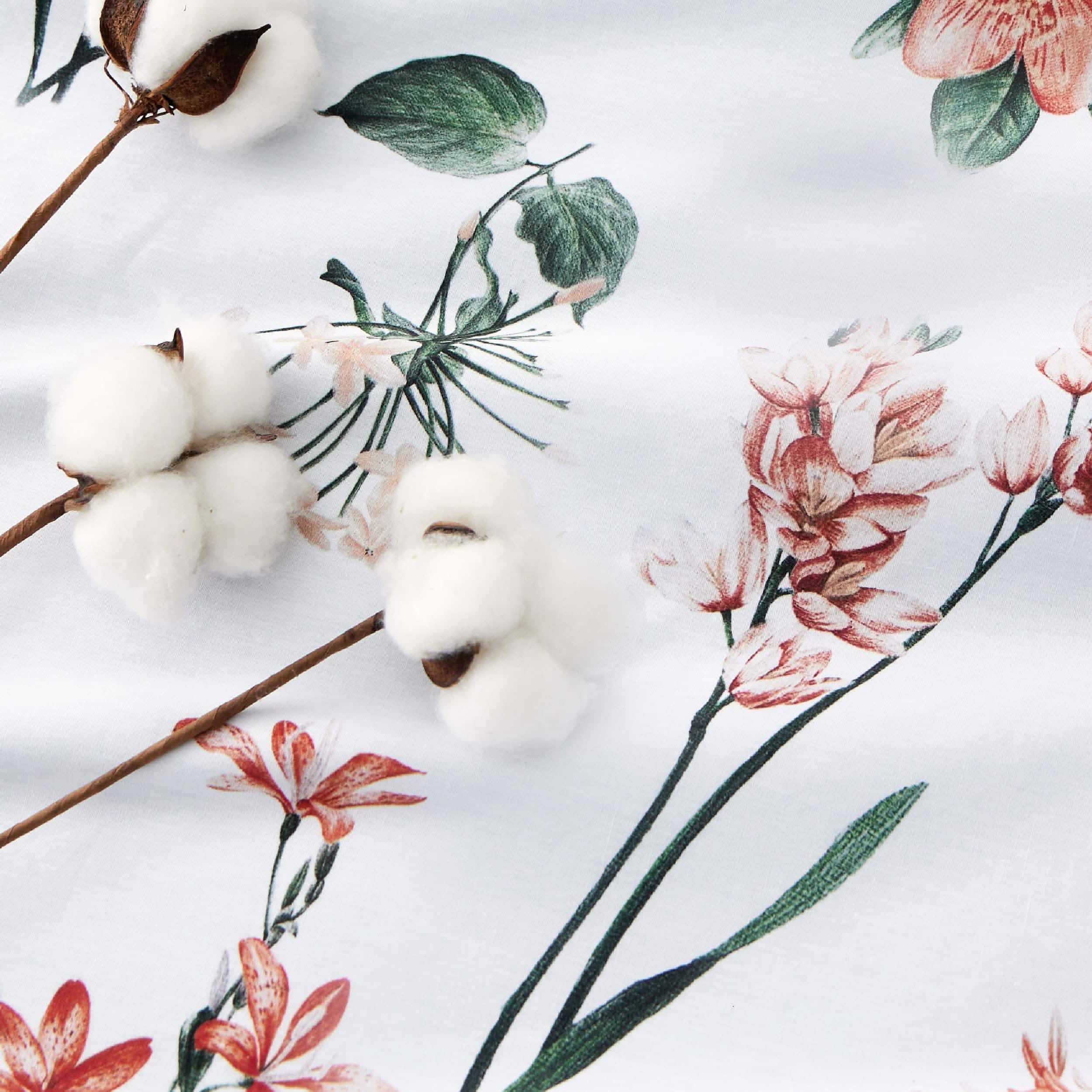 GentleSoft® 100% Cotton Reversible Floral Duvet Cover Set
