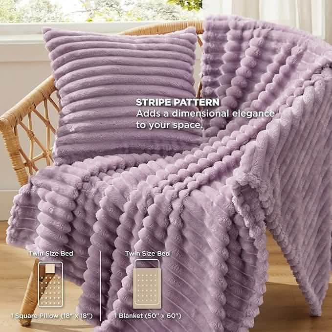 GentleSoft® Checkered Comforter Set Striped