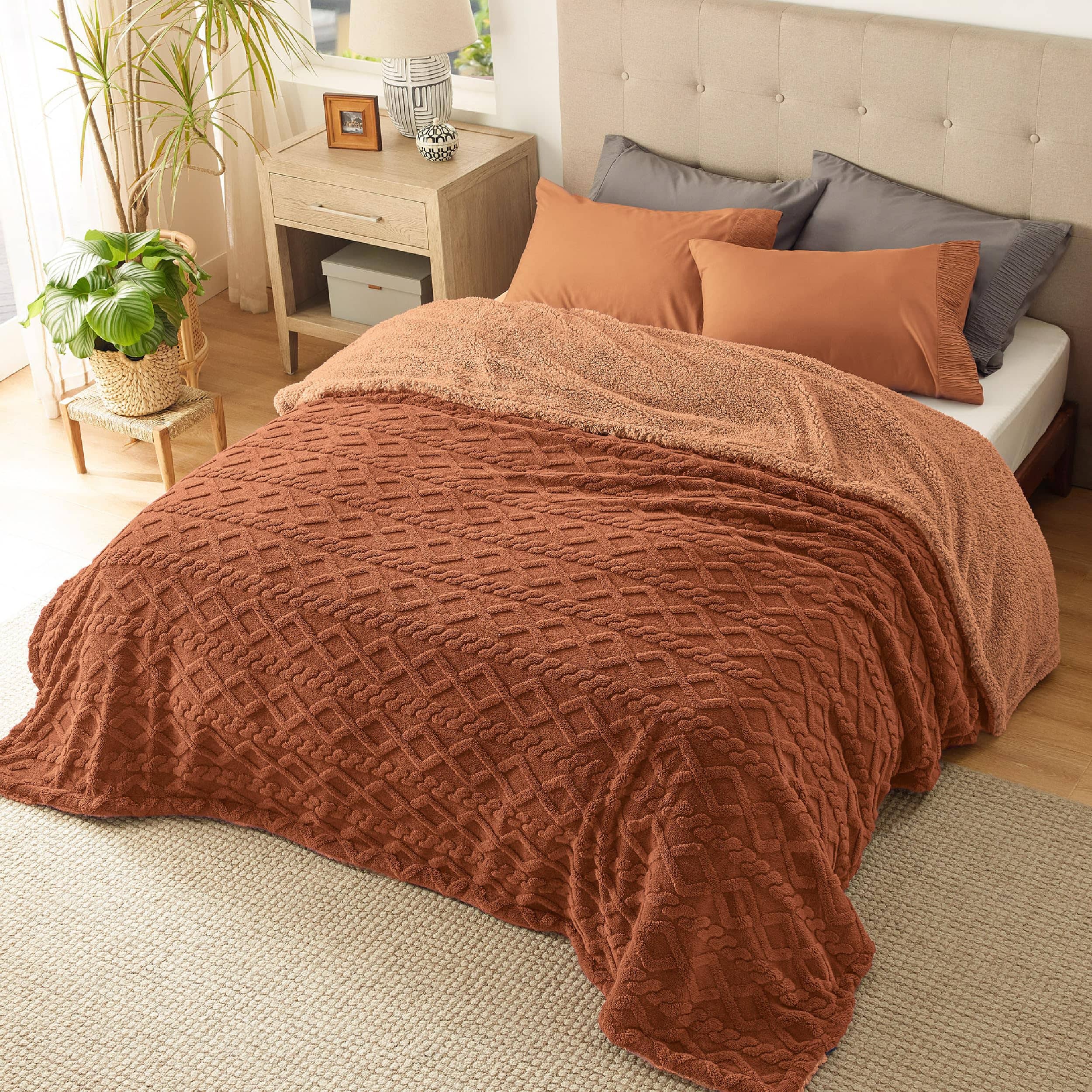 GentleSoft® Sherpa Throw Blanket For Couch