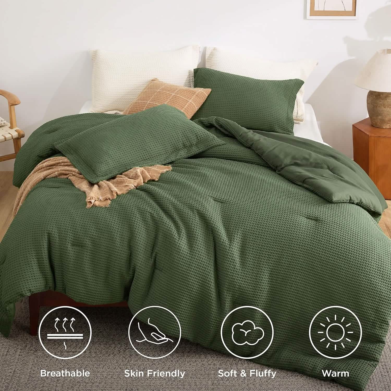 GentleSoft® Classic Waffle Weave Comforter Set
