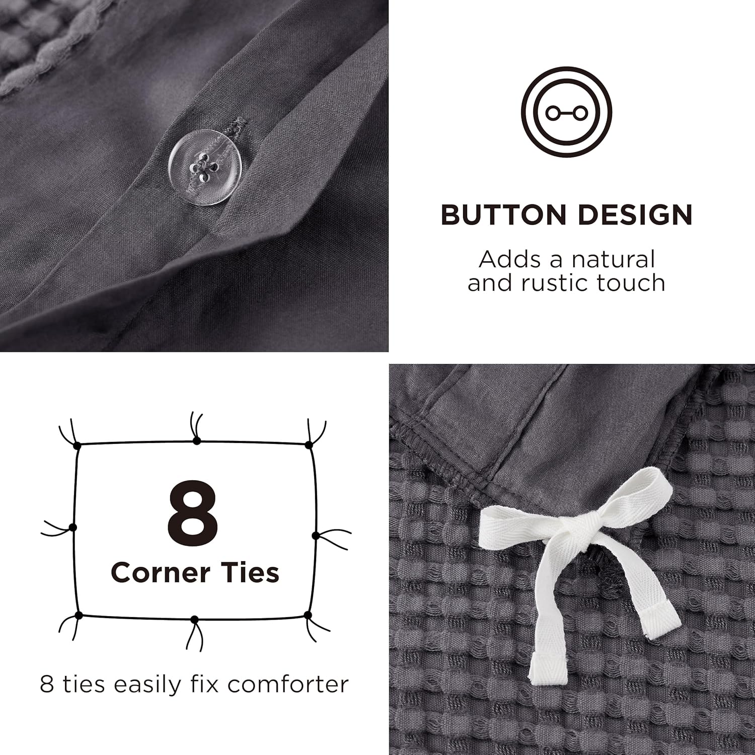 GentleSoft® Cooling Waffle Duvet Cover Set