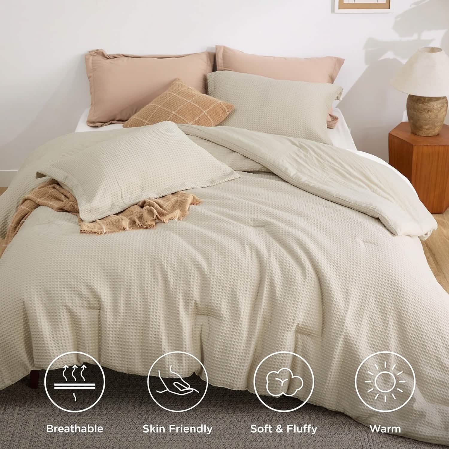 GentleSoft® Classic Waffle Weave Comforter Set