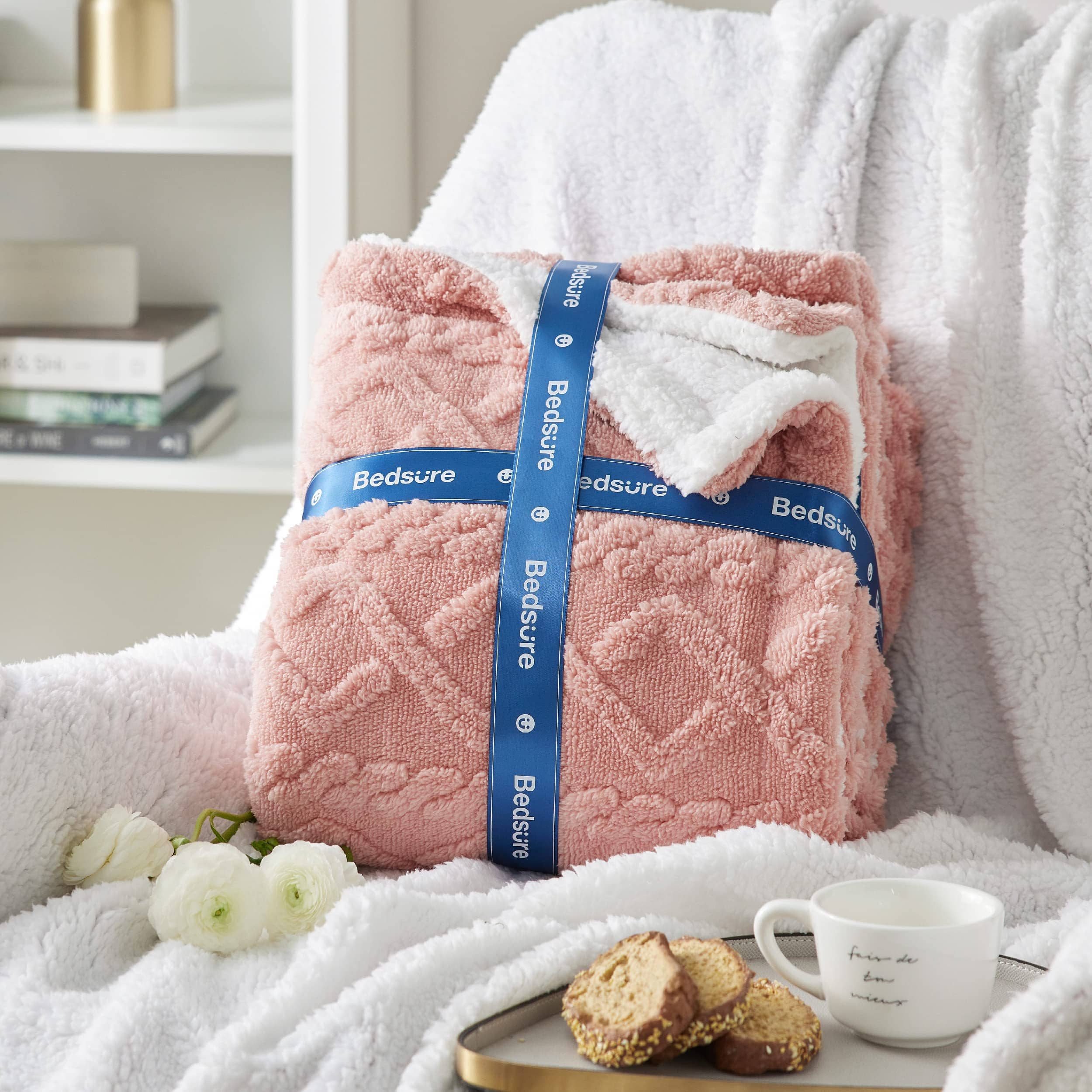 GentleSoft® Sherpa Throw Blanket For Couch