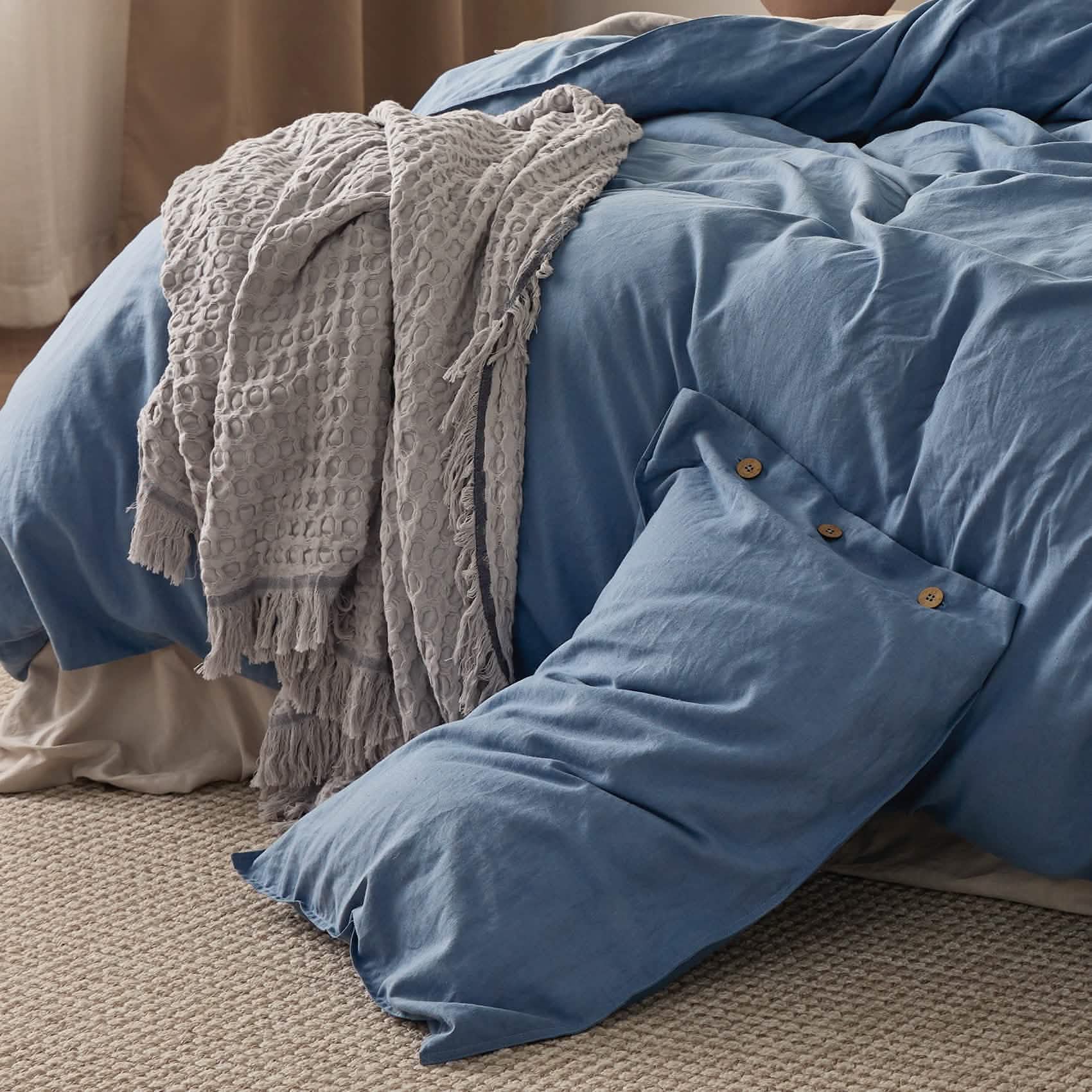 GentleSoft® Cotton Linen Hybrid Duvet Cover Set