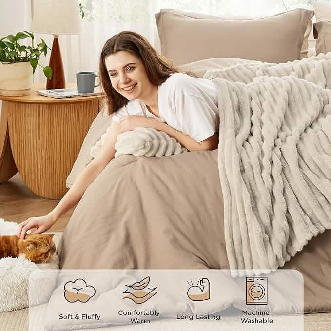 GentleSoft® Checkered Comforter Set Striped