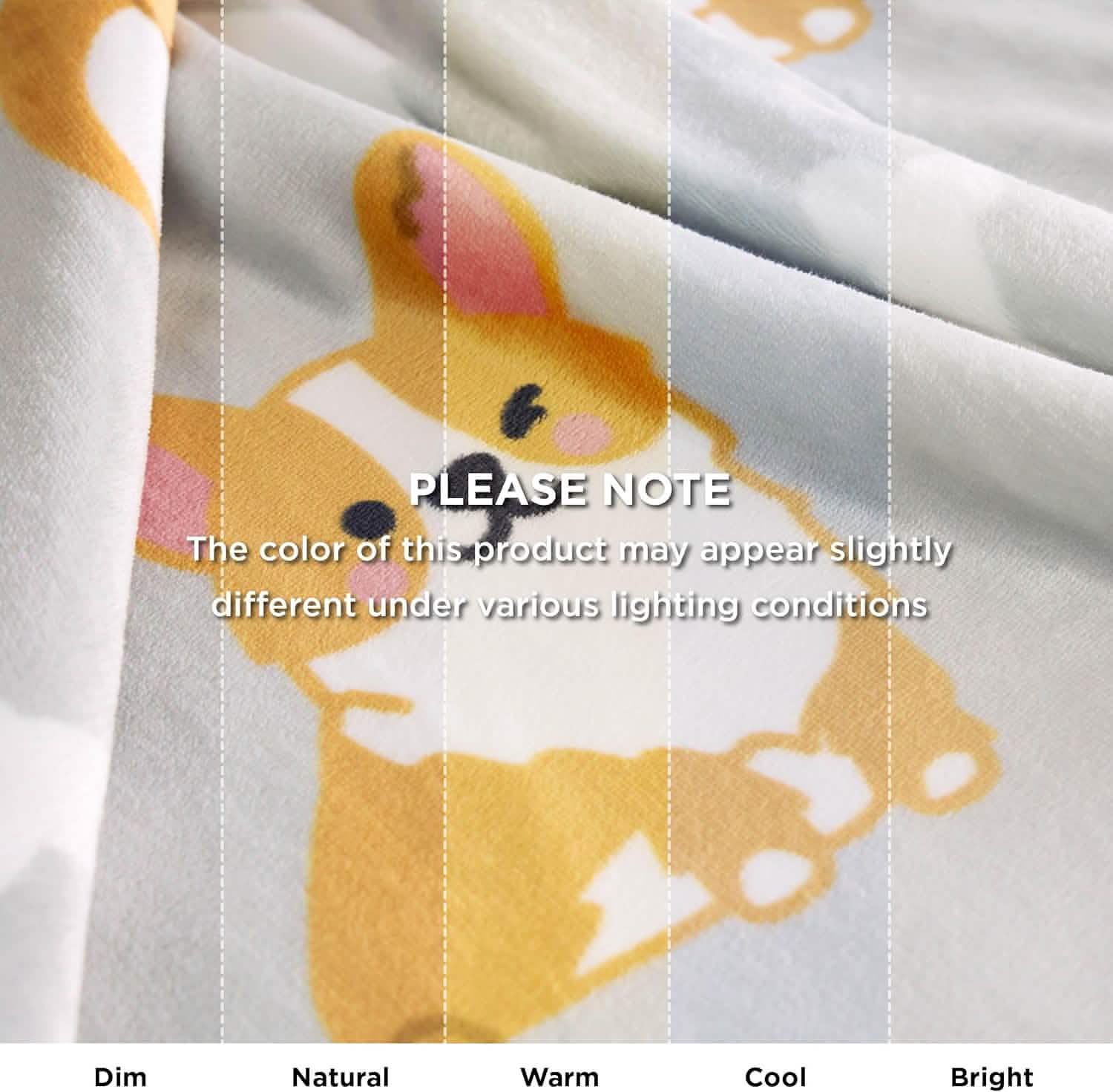 GentleSoft® Printed Throw Sherpa Blanket Print-corgi