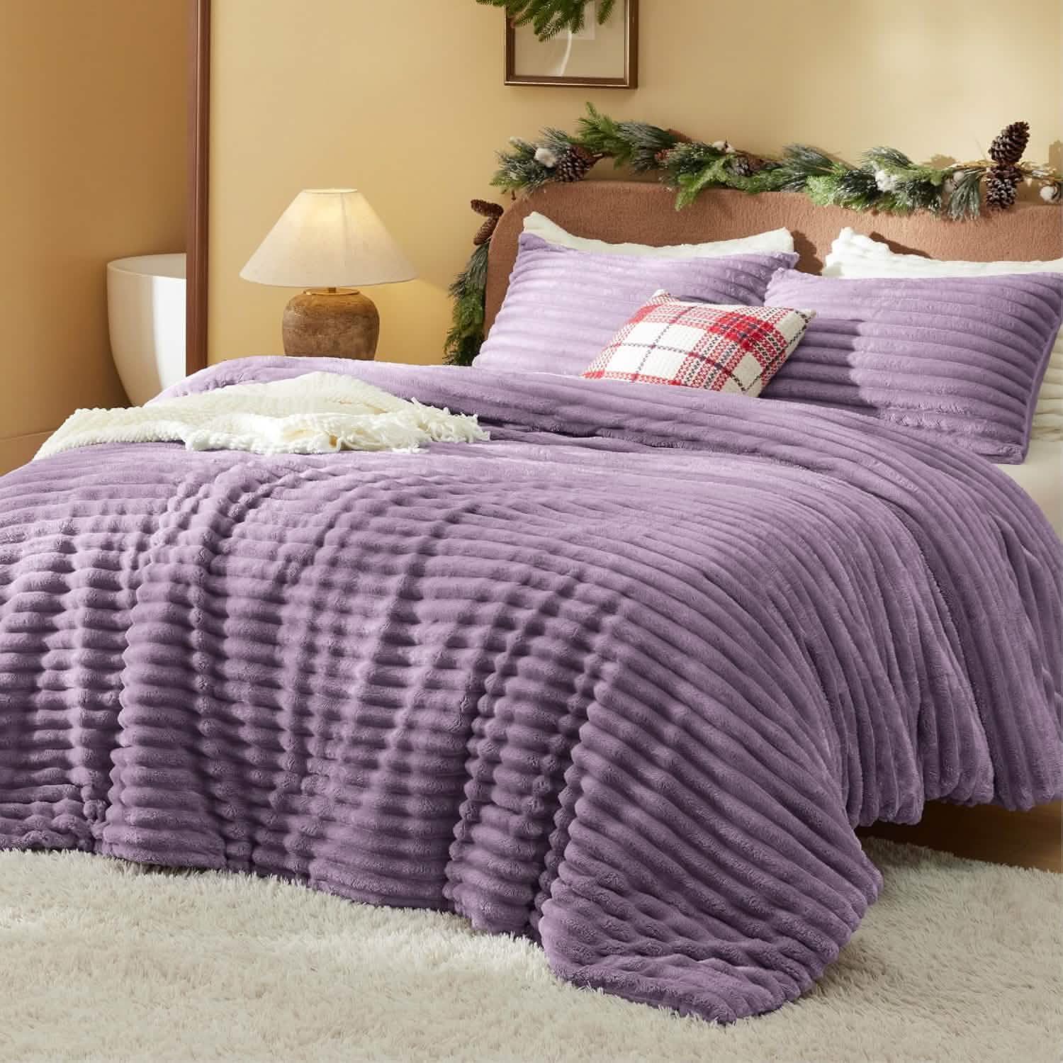 GentleSoft® Striped Flannel Comforter Set